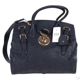 Ralph Lauren Ricky 33 Soft Flower Leather Handbag