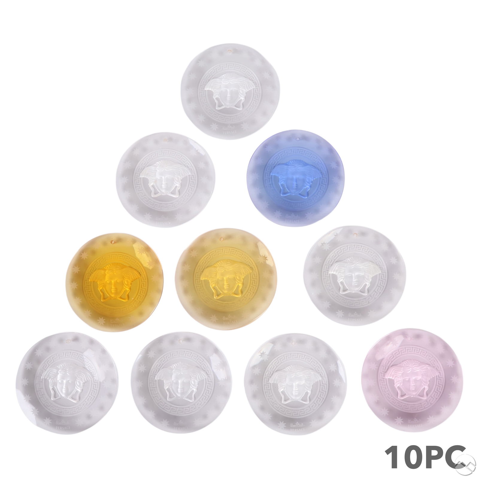 Versace Rosenthal Crystal Medusa Ornament 10pc LOT (1 of 10)