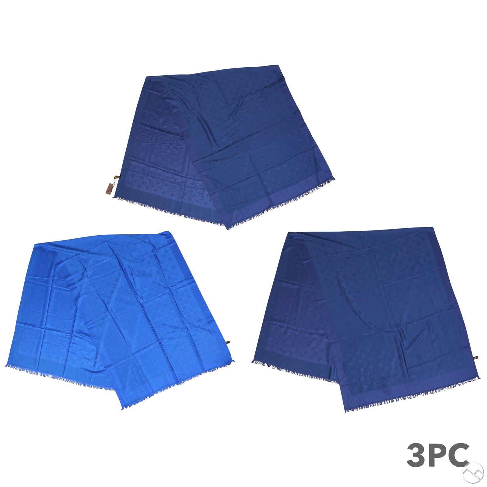 Louis Vuitton LV Monogram Shawl Scarves 3pc. LOT (1 of 6)