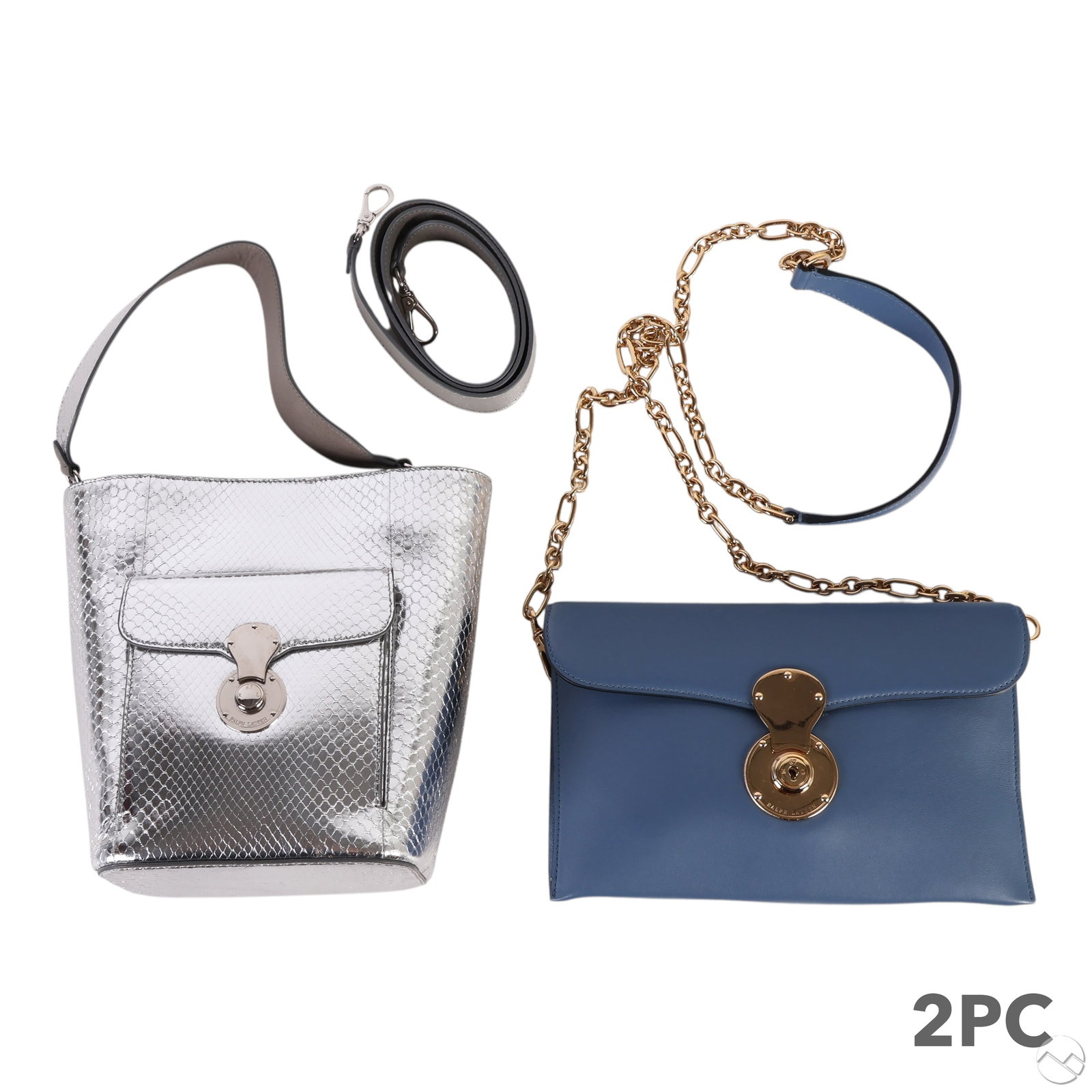 Ralph Lauren Leather Crossbody and Tote Bag LOT (1 of 8)