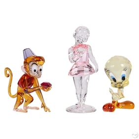 Swarovski Tweety Bird Abu Monkey Ballerina 3pc LOT