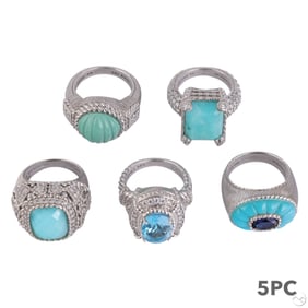 Judith Ripka Designer Sterling Silver 925 Ring LOT