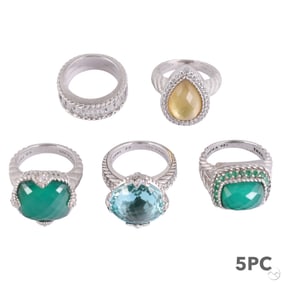 Judith Ripka Designer Sterling Silver 925 Ring LOT