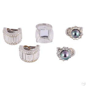 Lalique St John Judith Leiber Ring Earrings LOT
