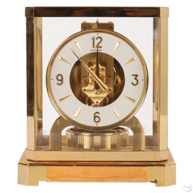 Jaeger LeCoultre Atmos Brass Glass Mantel Clock