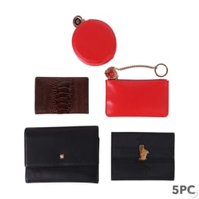 Versace Luxury Leather Wallets and Coin Pouch LOT