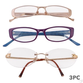 Chanel & Judith Leiber Reader Glasses w/ Cases LOT