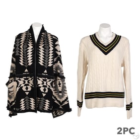 Ralph Lauren Polo Cardigan & Sweater Wrap 2pc LOT
