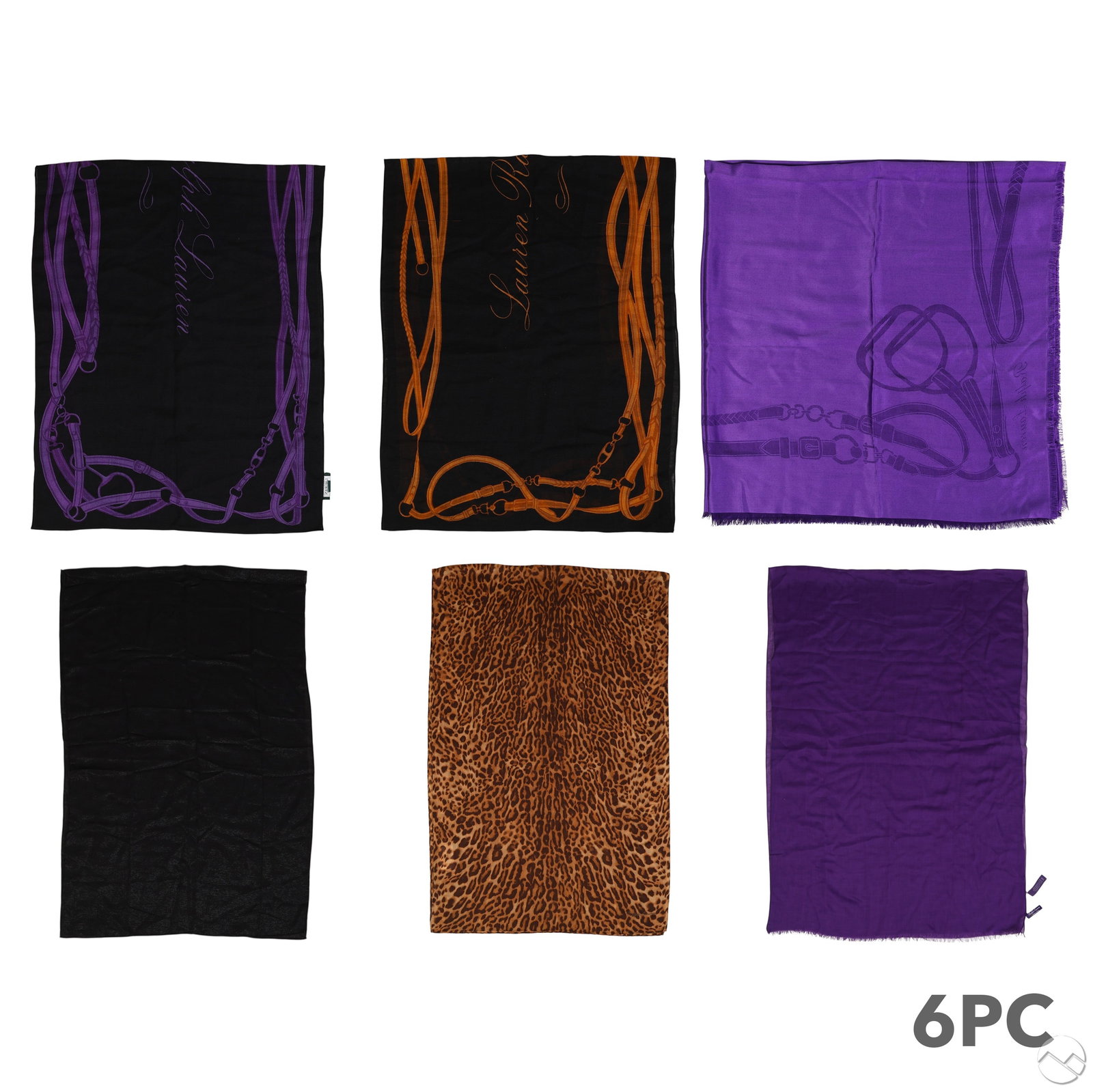 Ralph Lauren Designer Luxury Scarf & Shawls 6p LOT (1 of 9)