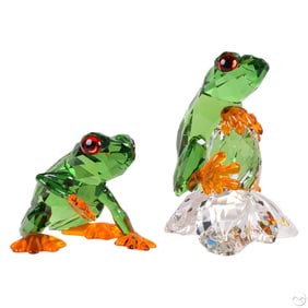 Swarovski Crystal Paradise Animals Frogs Figurine
