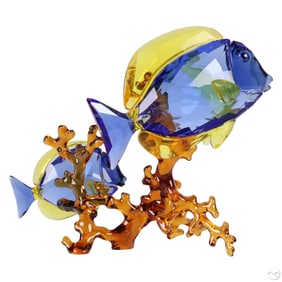 Swarovski Crystal Doctorfish Couple Fish Figurine