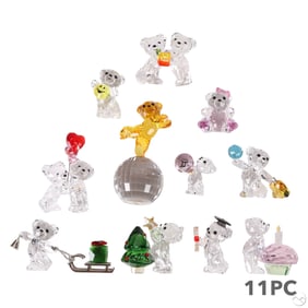Swarovski Austrian Crystal Kris Bear Figurines 11p