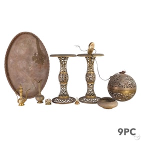 Middle Eastern Style Lantern Tray Ewer ESTATE LOT