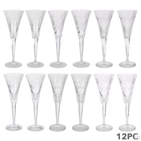 Waterford Millennium Series Fluted Champagnes 12pc