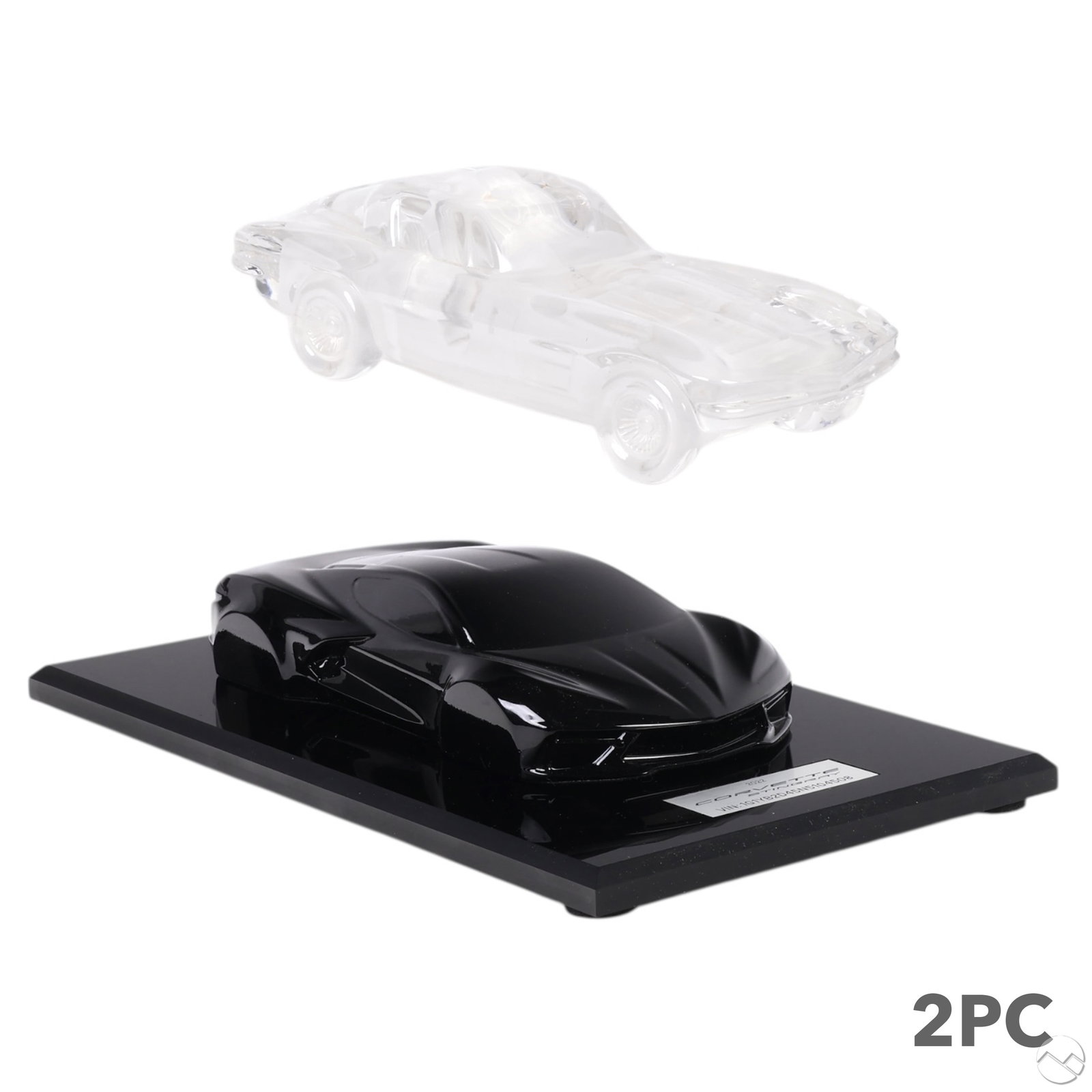 Corvette Crystal & Composition Car Models 2pc LOT (1 of 9)