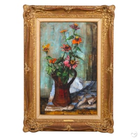 Pierre Letellier 1928-2000 Still Life Oil Painting