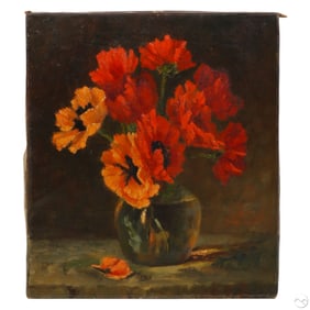 Sijthoff van Rijswijk 1873-1956 Poppy Oil Painting