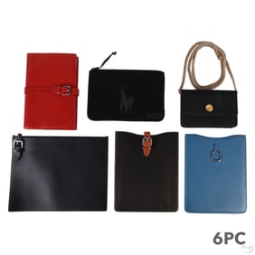 Ralph Lauren Pouch Purse and Leather Book 6pc LOT