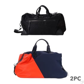 Ralph Lauren Two Tone and Black Duffel Bag 2pc LOT