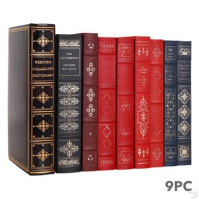 Franklin Library and Webster's Dictionary Book LOT