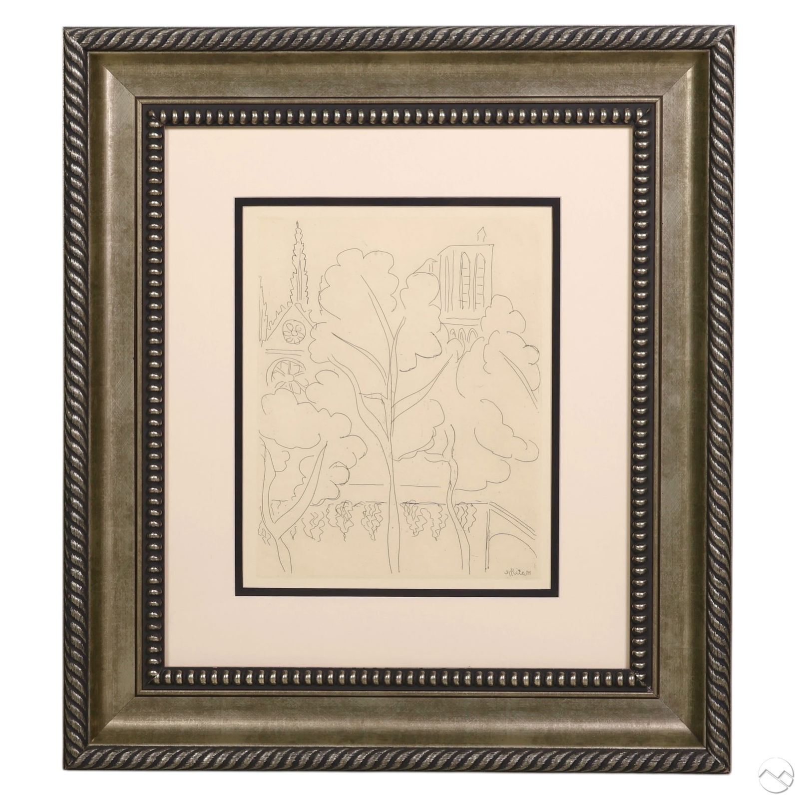 Notre Dame Landscape Etching After Henri Matisse (1 of 6)