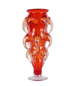 Martin Janecky b1980 Sculptural 24" Art Glass Vase