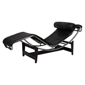 Le Corbusier 1887-1965 LC4 Leather Chaise Lounge