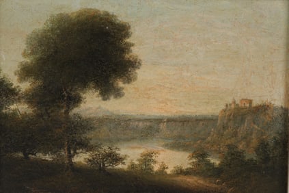 Thomas Hill 1829-1908 Lake Nemi Landscape Painting