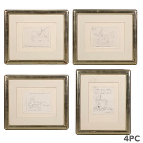 Red Grooms b.1937 Foxtrot Carousel Design Drawings