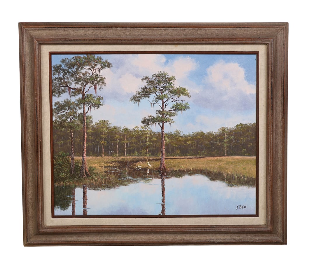 Jackie Brice b.1936 Florida Landscape Oil Painting (1 of 6)