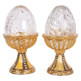 Faberge Imperial Collection Paperweight & Eggs LOT