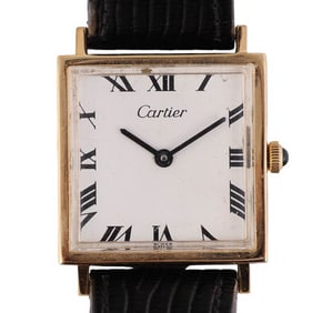 Cartier 14K Yellow Gold Men's Designer Wrist Watch