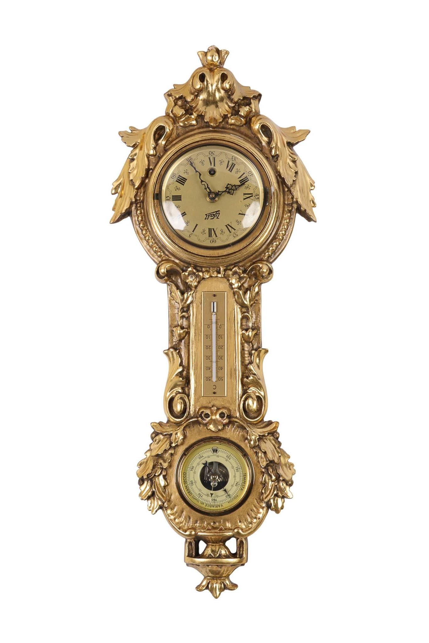 Thermometer & Barometer French Style Banjo Clock (1 of 9)