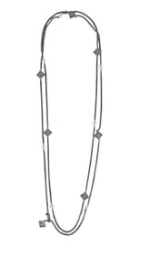 David Yurman Sterling Pearl & Diamond Necklace