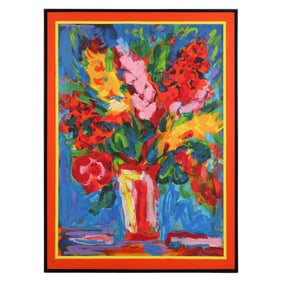 Chacon 1933-1992 Floral Still Life Painted Giclee
