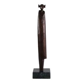 Dan Namingha b.1950 Hopi Woman Bronze Sculpture