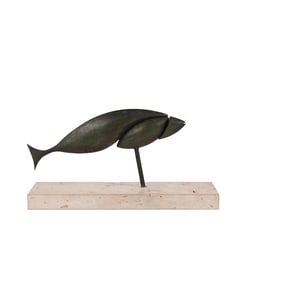 Alex Berdal 1945-2010 Modern Bronze Fish Sculpture