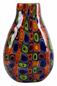 Jeremy Popelka b1960 Murrine Art Glass Vase SIGNED