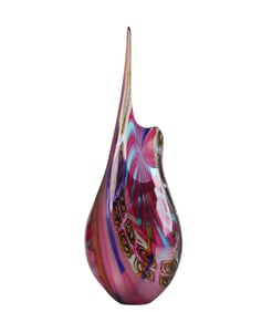 Afro Celotto Style Murano Teardrop Art Glass Vase