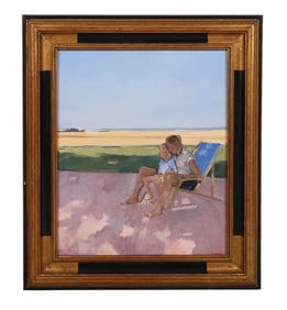 Francois Legrand b.1951 Figural Landscape Painting