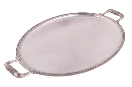 Christofle Silverplate Malmaison Oval Tray Platter