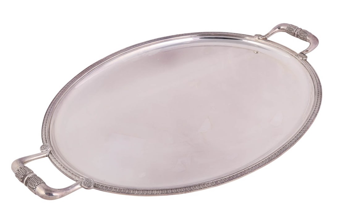 Christofle Silverplate Malmaison Oval Tray Platter (1 of 7)
