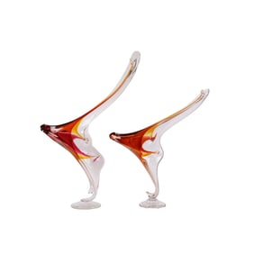 Barry Entner b.1959 Pr Studio Art Glass Sculptures