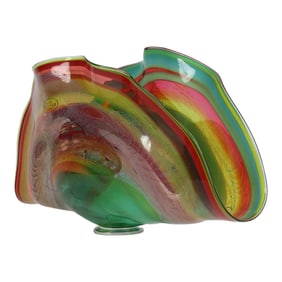 Chris Hawthorne b.1953 Art Glass Sculpture SIGNED