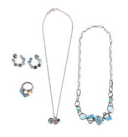 Ippolita Sterling Gemstone Necklace Ring Earrings