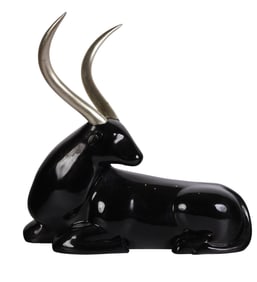Mid Century Modern Molded Oversized Bull Sculpture