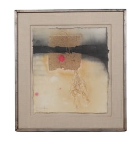 Robert Hooton b1917 Mixed Media Collage Art SIGNED