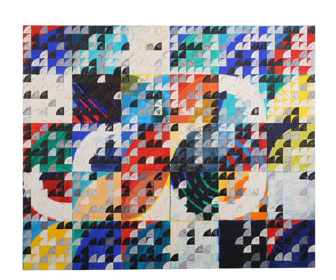 Ann Thornycroft b.1944 Geometric Oil Painting (1 of 6)