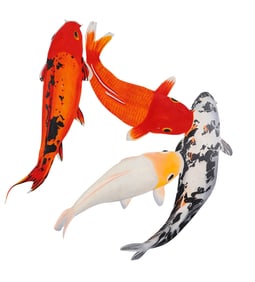 Debbie Carfagno Koi Fish Steel Cut Oil Painting
