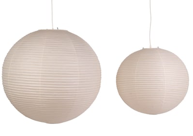 Vintage Isamu Noguchi Hanging Paper Lanterns LOT